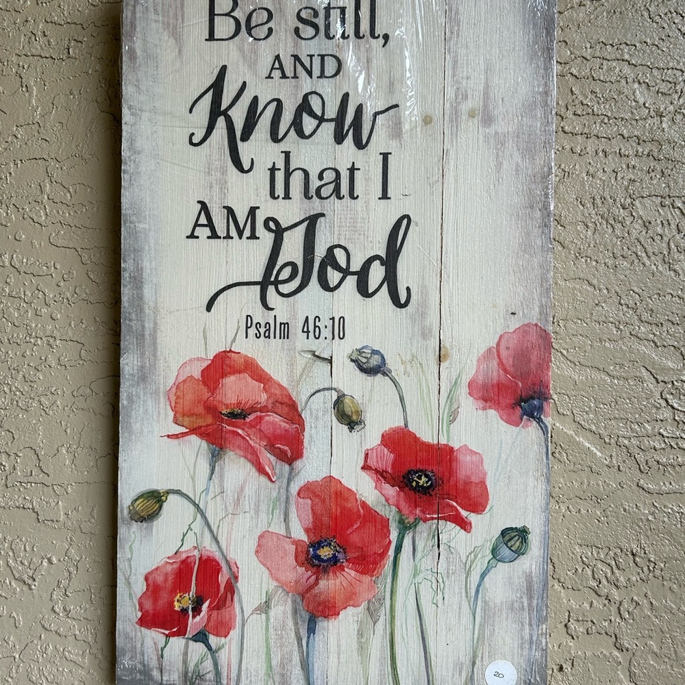 Inspirational Wall Art with Red Poppies